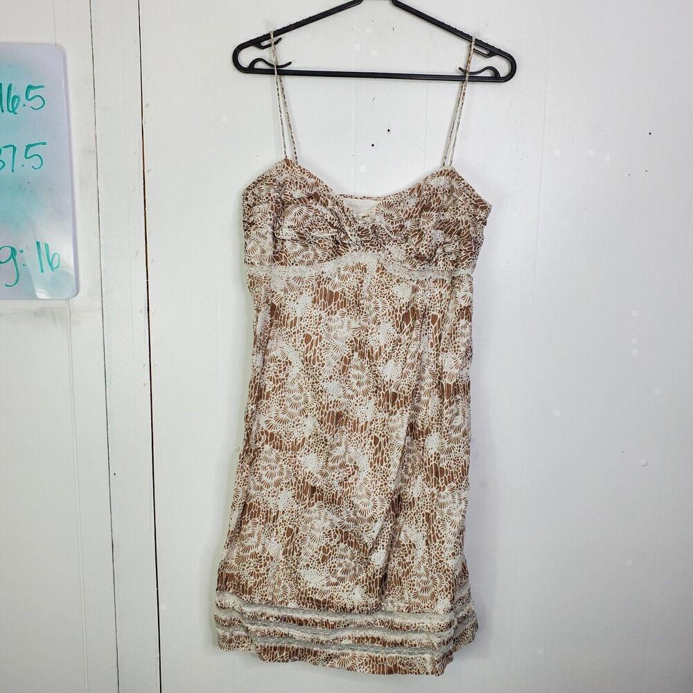 Loft Dress Womens 10 Petite Babydoll Empire Waist Y2K Mini Lace Embroidered